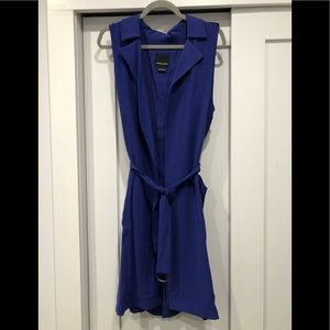 Trouve Draped Longline Vest with belt